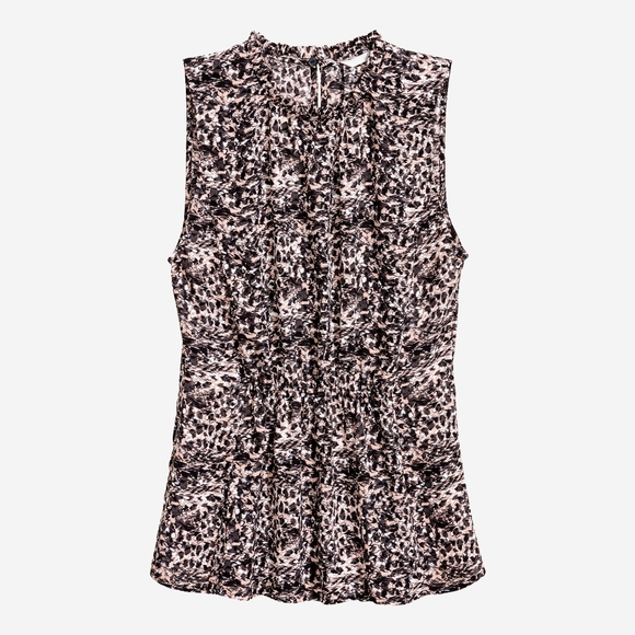 Size- L, H&M sleeveless Blouse animal print - Picture 2 of 7